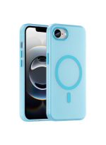 Drop-resistant, reinforced plastic back cover compatible with iPhone 16e - Blue