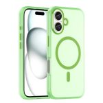 Drop-resistant, reinforced plastic back cover compatible with iPhone 16 - Green