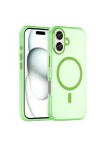 Drop-resistant, reinforced plastic back cover compatible with iPhone 16 - Green