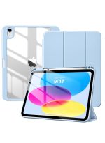 Case for iPad 10th Generation 10.9 Inch, 2022 & ipad 11th genration 2025 Case with Pencil Holder - Protective Trifold Stand Smart Cover [Support Touch ID & Auto Wake/Sleep] comaptiple with (A3354/A3355/A3356 /A2696/A2757/A2777) , Grey - Image 2
