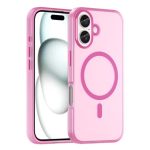 Drop-resistant, reinforced plastic back cover compatible with iPhone 16 plus - Pink