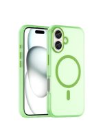 Drop-resistant, reinforced plastic back cover compatible with iPhone 16 plus - Green