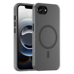 Drop-resistant, reinforced plastic back cover compatible with iPhone 16e - Black