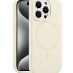 Silicon cover Compatible with iPhone 15 pro Case, Liquid Silicone Case, Full Body Protective Cover, Shockproof, Slim Phone Case, Anti-Scratch Soft Microfiber Lining – Beige