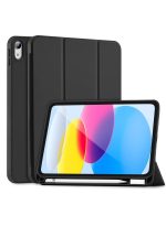 Case for iPad 10th Generation 10.9 Inch, 2022 & ipad 11th genration 2025 Case with Pencil Holder - Protective Trifold Stand Smart Cover [Support Touch ID & Auto Wake/Sleep] comaptiple with (A3354/A3355/A3356 /A2696/A2757/A2777) , Black