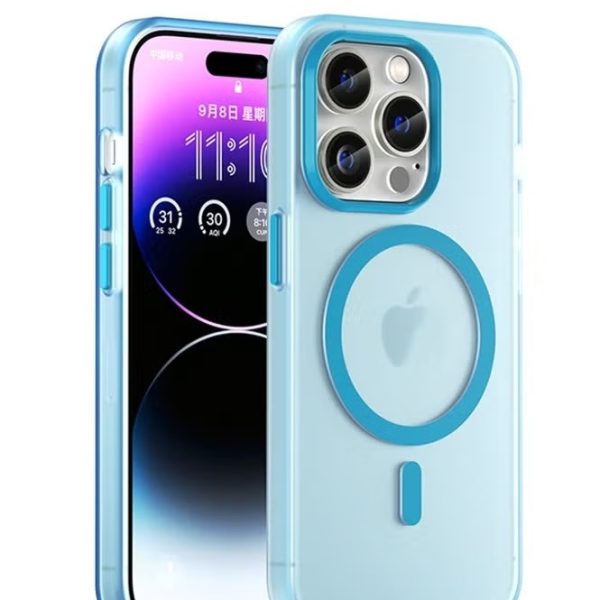 Drop-resistant, reinforced plastic back cover compatible with iPhone 12 Pro /12 - Blue