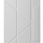 magnatic Case for iPad iPad Air 13 Inch Case M2 2024/iPad Pro 12.9 6th/5th/4th Generation 2022/2021/2020 with Pencil Holder, Clear Transparent Back Shell Slim Stand Shockproof Tablet Cover, Auto Wake/Sleep (Grey