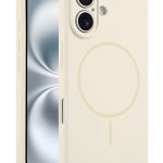 Silicon cover Compatible with iPhone 16 plus Case, Liquid Silicone Case, Full Body Protective Cover, Shockproof, Slim Phone Case, Anti-Scratch Soft Microfiber Lining – Beige