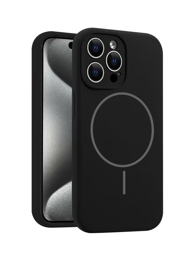 imgi_1_e5df6d06-d615-48da-a69e-90fb40a04999 Silicon cover Compatible with iPhone 15 pro Case, Liquid Silicone Case, Full Body Protective Cover, Shockproof, Slim Phone Case, Anti-Scratch Soft Microfiber Lining – Black - Image 1