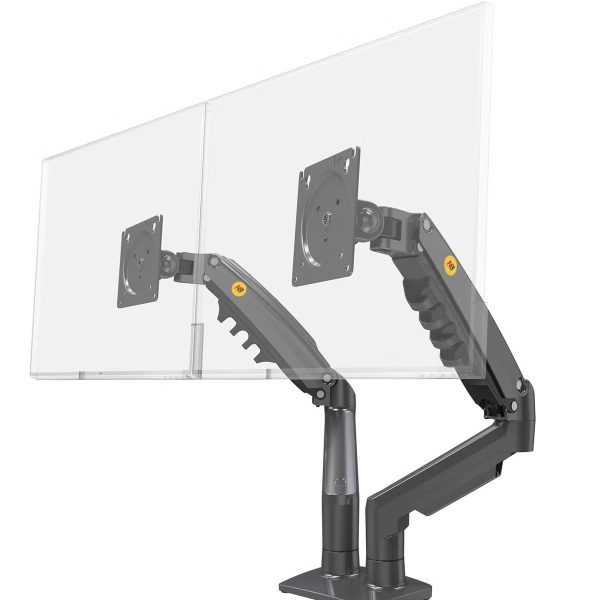 NB NORTH BAYOU Nb F160 17-27" Dual Arm 2-9kg Monitor Stand with Shock Absorber New Version