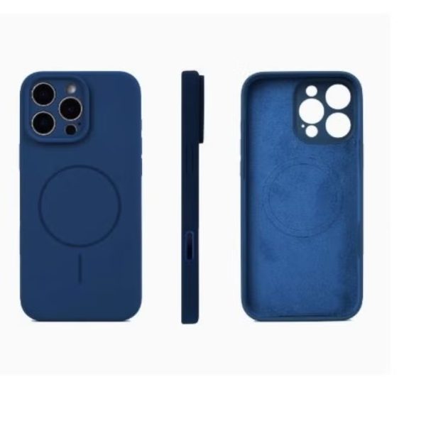 Silicon cover Compatible with iPhone 16 Pro Max (6.8 Inch) Case, Liquid Silicone Case, Full Body Protective Cover, Shockproof, Slim Phone Case, Anti-Scratch Soft Microfiber Lining – Dark blue