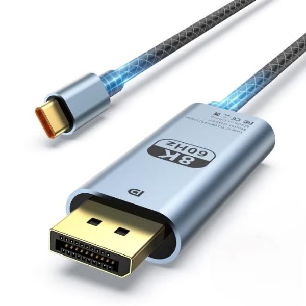 USB C to DisplayPort 1.4 Cable 2m[HDR, 8K@60Hz, 4K@144Hz, 2K@240Hz]