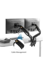 NB NORTH BAYOU H180-FP Dual Arm Shock Absorber 17"-27" Monitor Holder and 10"-17" Laptop Stand - Image 3