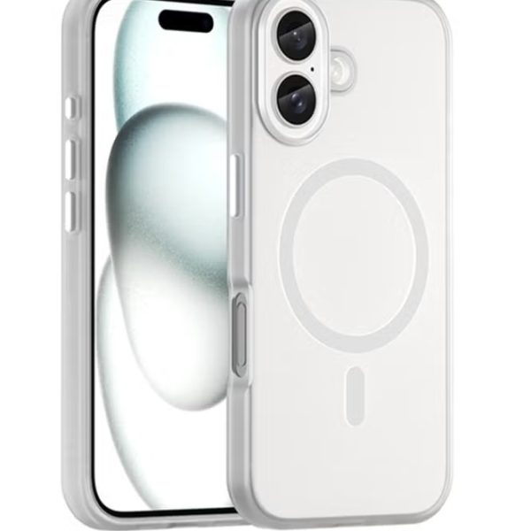 Drop-resistant, reinforced plastic back cover compatible with iPhone 16 - transparent