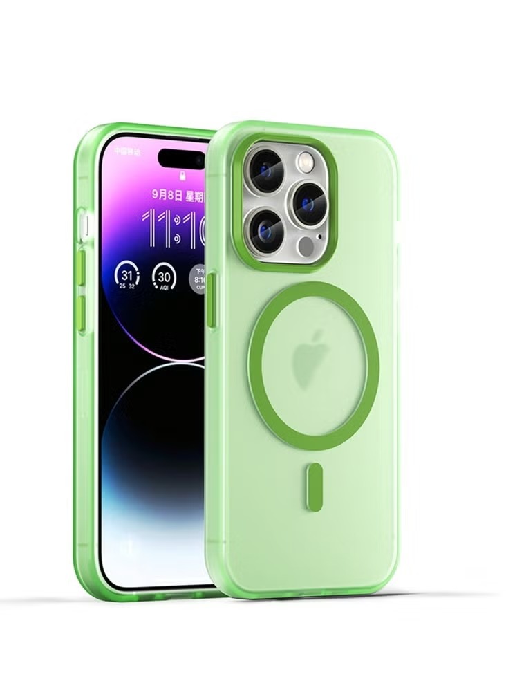imgi_26_c4b13b36-7f35-489d-859c-2ac5d9e8a2fb Drop-resistant, reinforced plastic back cover compatible with iPhone 12 Pro / 12- Green - Image 1