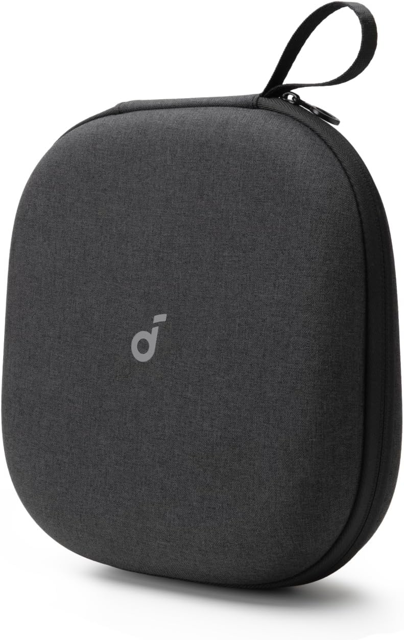 619yYa2RB4L._AC_SL1500_ soundcore by Anker, T00Z2011, Headphones Case, Compatible with All soundcore Over-Ear Headphones, Anti-Scratch, Water and Dust Resistant, Impact-Resistant, Pocket for Cables, Detachable Tray, Sturdy Strap - Black - Image 1