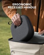 soundcore by Anker,  T00Z2011, Headphones Case, Compatible with All soundcore Over-Ear Headphones, Anti-Scratch, Water and Dust Resistant, Impact-Resistant, Pocket for Cables, Detachable Tray, Sturdy Strap - Black - Image 5