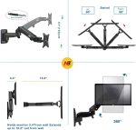 North Bayou Nb F150 Wall-Mounted 17"-35" Monitor Stand Black - Image 7