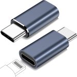 USB C to Lightning Adapter PD Fast Charge USB C Female to Lightning Male Type-C Cable to Lightning Converter -Black