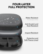 soundcore by Anker,  T00Z2011, Headphones Case, Compatible with All soundcore Over-Ear Headphones, Anti-Scratch, Water and Dust Resistant, Impact-Resistant, Pocket for Cables, Detachable Tray, Sturdy Strap - Black - Image 3