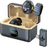 M9 pro Wireless Microphone for iPhone 16 15 Android, Noise Canceling USB C Microphone for Video Recording Vlogging TikTokl