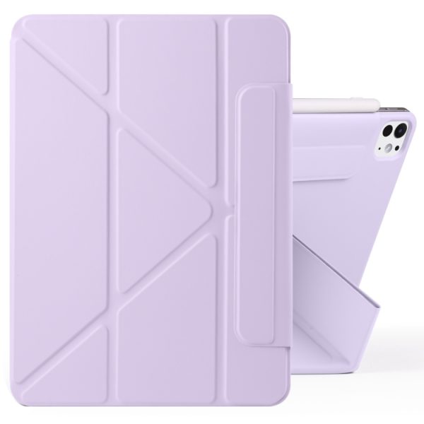 magnetic Case for iPad Pro 11 Case 2022/ 2021 /air4/air5 10.9 "/ ipad air6/air7 11" with Pencil Holder Premium Protective Case Cover with Soft TPU Back and Auto Sleep/Wake Feature for iPad Pro 11 comaptiple with (A2228 / A2231 / A2068 / A2230) , Purple