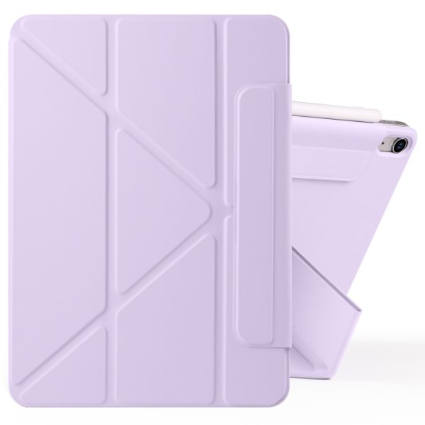 magnatic Case Compatible with iPad Air 13 inch (2024) M2, [Built-in Pencil Holder] Shockproof Cover, Auto Wake/Sleep, (purple)