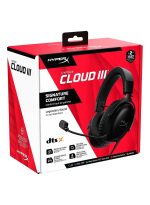 HYPERX Cloud III Wired Gaming Headset, For PC / PS5 / Xbox Series, Angled 53mm Drivers, Noise Cancelling, With LED Mic Mute Indicator, 10Hz-21kHz Frequency Response, Black | 727A8AA - Image 2