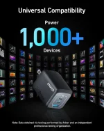 Anker 67W USB C Charger Foldable, 3-Port Compact and Fast PPS GaN Wall Charger, Fast Charger for MacBook Pro/Air, iPad Pro, Galaxy S25/S24/S23, Dell XPS 13, iPhone 16/15/14, Huawei, Xiaomi, Redmi - Image 2