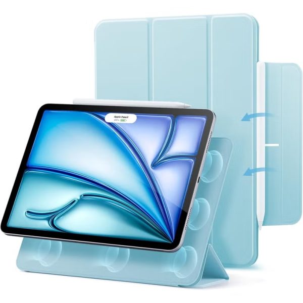 magnetic Case for iPad 10th/11th Generation Case 2022 Magnetic iPad 10 Case, Practical Magnetic Attachment, Two Way Trifold Stand, Lightweight Protection, Auto Sleep/Wake, Sky blue