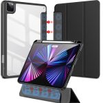 magnetic Case for iPad Pro 11 Case 2022/ 2021 /air4/air5 10.9 "/ ipad air6/air7 11" with Pencil Holder Premium Protective Case Cover with Soft TPU Back and Auto Sleep/Wake Feature for iPad Pro 11 comaptiple with (A2228 / A2231 / A2068 / A2230) , Black