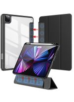 magnetic Case for iPad Pro 11 Case 2022/ 2021 /air4/air5 10.9 "/ ipad air6/air7 11" with Pencil Holder Premium Protective Case Cover with Soft TPU Back and Auto Sleep/Wake Feature for iPad Pro 11 comaptiple with (A2228 / A2231 / A2068 / A2230) , Black