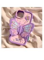 Butterfly wing bracket case suitable for I phone 13/14 mobile phone case girlfriend– purple
