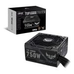 ASUS  TUF Gaming 750W Bronze Power Supply Unit, 80 Plus Bronze Certified, Active PFC, 120,000+ Hours MTBF, ATX12V, 62A +12V Rail, Dual 4+4-Pin CPU Connectors, 4 x 6+2-Pin PCI-E, 4 x SATA, Comprehensive Protection (OPP/OVP/UVP/SCP/OCP/OTP), ROHS Compliant, 2.18kg | 90YE00D0-B0NA00 Black