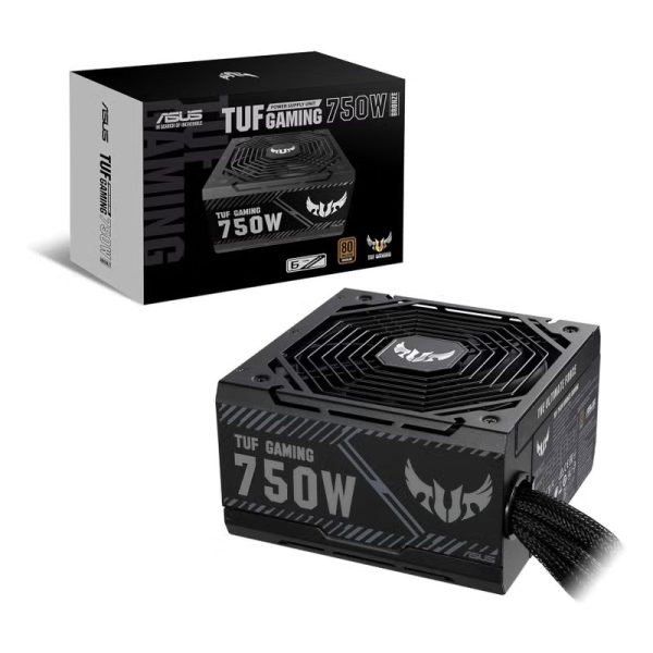 ASUS  TUF Gaming 750W Bronze Power Supply Unit, 80 Plus Bronze Certified, Active PFC, 120,000+ Hours MTBF, ATX12V, 62A +12V Rail, Dual 4+4-Pin CPU Connectors, 4 x 6+2-Pin PCI-E, 4 x SATA, Comprehensive Protection (OPP/OVP/UVP/SCP/OCP/OTP), ROHS Compliant, 2.18kg | 90YE00D0-B0NA00 Black