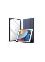 Case for iPad 10.2-Inch (9th/8th/7th Generation, 2021/2020/2019),Clear Shockproof Back Cover Built-in Pencil Holder,Auto Sleep/Wake (Dark Blue) - Image 2
