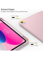 Case for iPad 10th Generation 10.9 Inch, 2022 & ipad 11th genration 2025 Case with Pencil Holder - Protective Trifold Stand Smart Cover [Support Touch ID & Auto Wake/Sleep] comaptiple with (A3354/A3355/A3356 /A2696/A2757/A2777) , Pink - Image 5