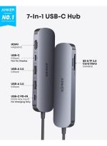 Anker USB C Hub, 7-in-1 Multi-Port USB Adapter for Laptops, 4K@60Hz USB C to HDMI Splitter, 100W Max Power Delivery, 3xUSBA & C 3.0 Data Ports, SD/TF Card, for Type C Devices (Charger Not Included) - Image 3