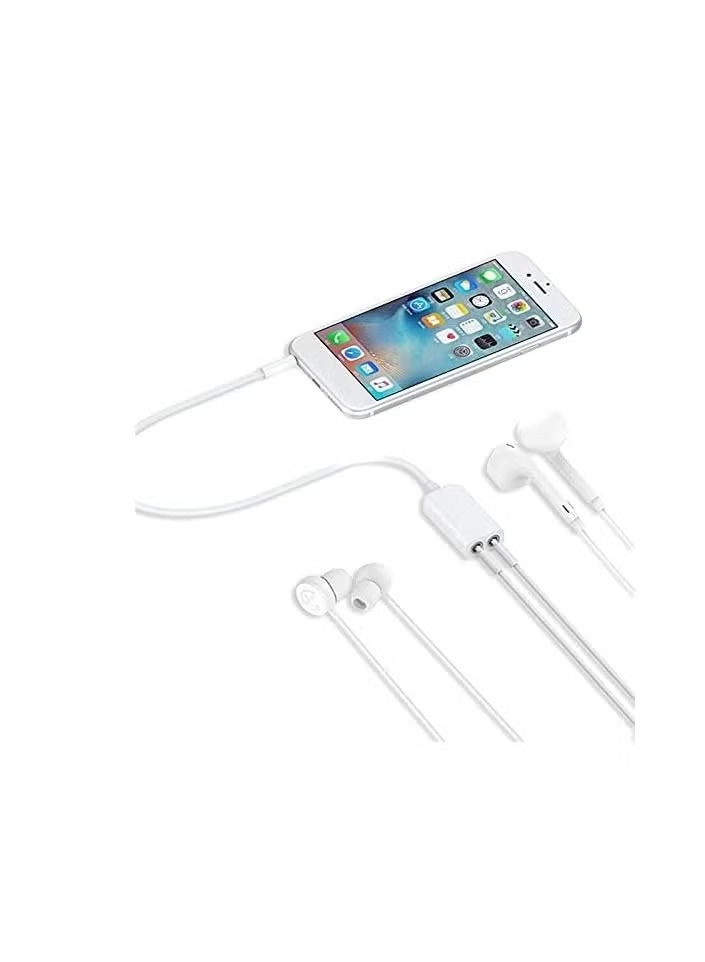 imgi_147_6756b05c-5aa4-4efe-b Headphone splitter audio cable 3.5mm male to 2 female jack 3.5mm splitter adapter aux cable for for iphone for samsung mp3 player (white 0.17m) - Image 5