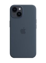 Apple iPhone 14 Silicone Case with MagSafe Storm Blue Storm Blue - Image 3