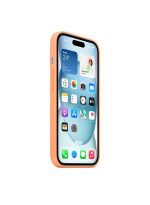 Apple iPhone 15 Plus Silicone Case with MagSafe - Orange Sorbet - Image 4