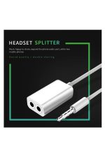 Headphone splitter audio cable 3.5mm male to 2 female jack 3.5mm splitter adapter aux cable for for iphone for samsung mp3 player (white 0.17m) - Image 6