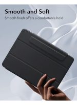 Case for iPad Air 13 Inch magnatic Case 2024, TPU Flexible Back Cover with Pencil Holder for iPad Air 13 M2, Support Pencil Pro Charging, Auto Wake/Sleep, Black - Image 3