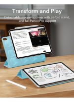 magnetic Case for iPad 10th/11th Generation Case 2022 Magnetic iPad 10 Case, Practical Magnetic Attachment, Two Way Trifold Stand, Lightweight Protection, Auto Sleep/Wake, Sky blue - Image 4