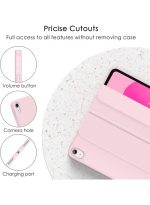 Case for iPad 10th Generation 10.9 Inch, 2022 & ipad 11th genration 2025 Case with Pencil Holder - Protective Trifold Stand Smart Cover [Support Touch ID & Auto Wake/Sleep] comaptiple with (A3354/A3355/A3356 /A2696/A2757/A2777) , Pink - Image 4