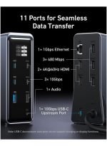 Anker Anker Prime Charging Docking Station, 14-Port with 160W Max Output and Built-In GaN AC-DC Power, 10Gbps Data Transfers, Real-Time Smart Interface, Dual 4K Displays for MacBook, Dell, Phones, and More - Image 4