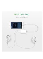 Headphone splitter audio cable 3.5mm male to 2 female jack 3.5mm splitter adapter aux cable for for iphone for samsung mp3 player (white 0.17m) - Image 3