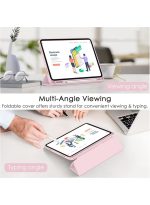 Case for iPad 10th Generation 10.9 Inch, 2022 & ipad 11th genration 2025 Case with Pencil Holder - Protective Trifold Stand Smart Cover [Support Touch ID & Auto Wake/Sleep] comaptiple with (A3354/A3355/A3356 /A2696/A2757/A2777) , Pink - Image 3