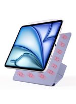 magnatic Case for iPad Pro 12.9 2022/2021/2020 with Pencil Holder, Clear Transparent Back Shell Slim Stand Shockproof Tablet Cover, Auto Wake/Sleep (Winter blue) - Image 2