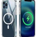 Magnetic Transparent Silicone TPU Case Compatible with Magsafe For Apple iPhone 14 pro max - clear